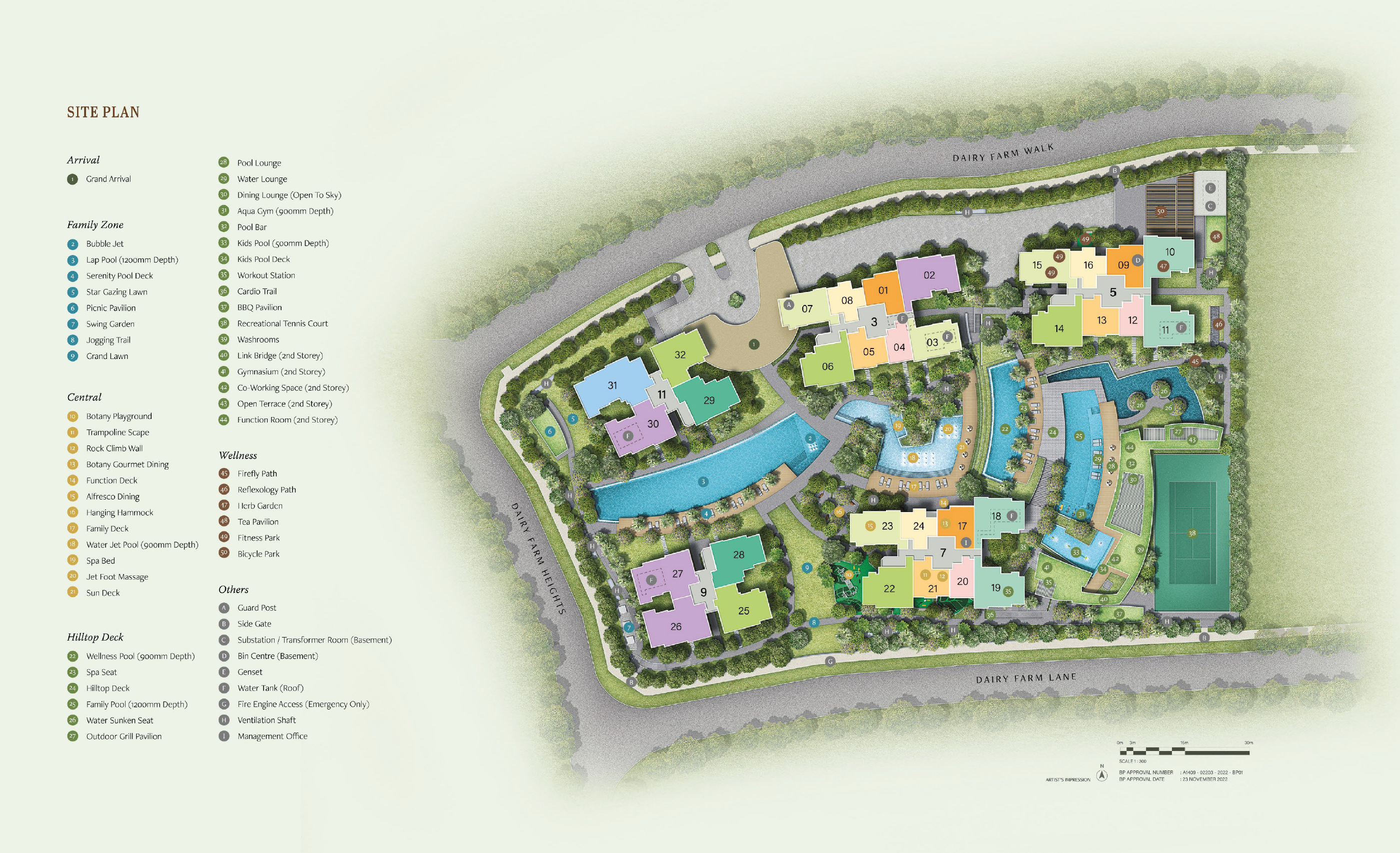 The Botany at Dairy Farm site plan